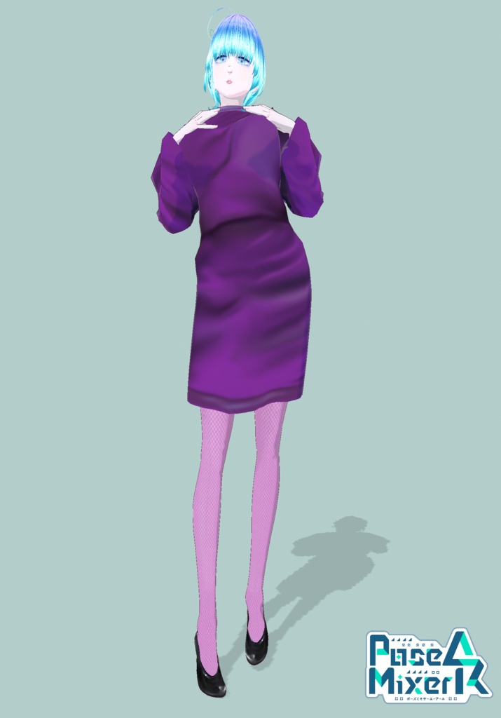 80s Purple Power Dress/Bra & with tights