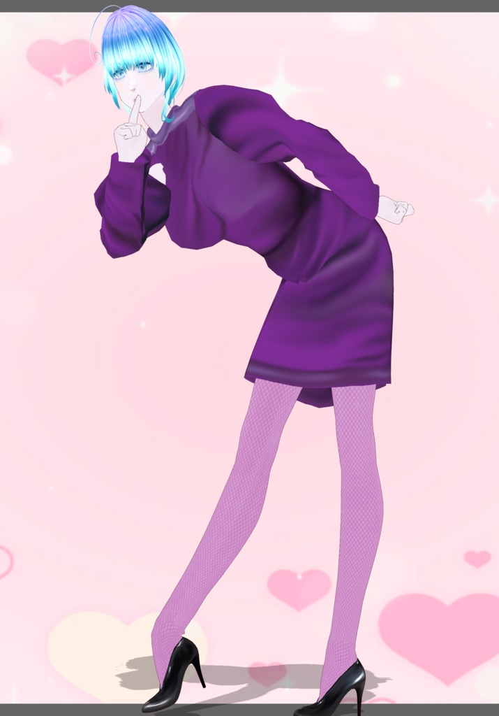 80s Purple Power Dress/Bra & with tights