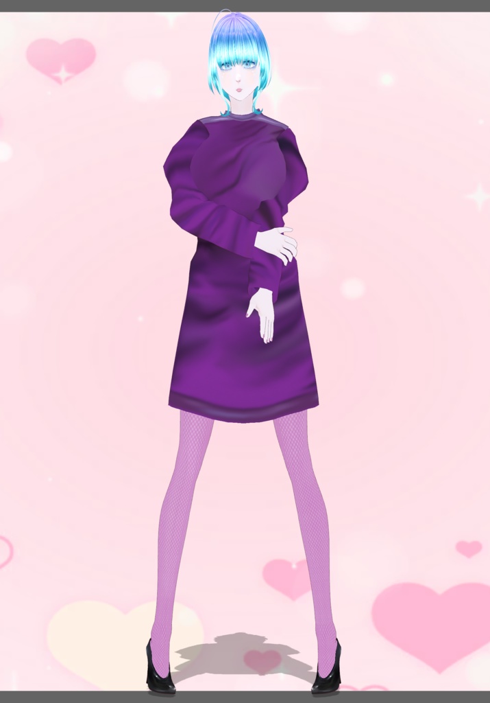 80s Purple Power Dress/Bra & with tights