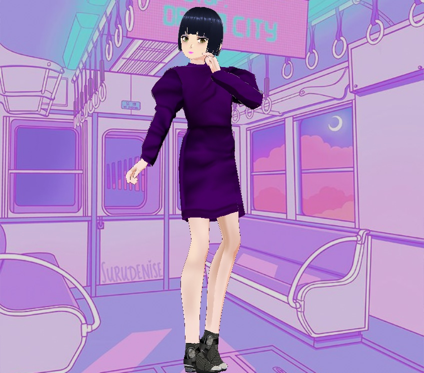 80s Purple Power Dress