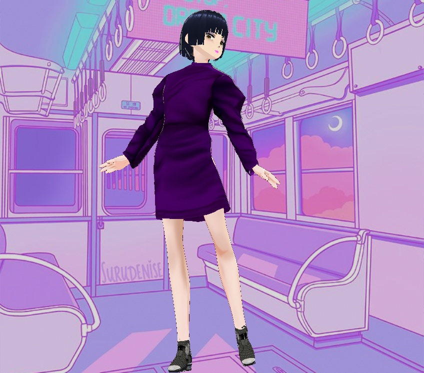 80s Purple Power Dress