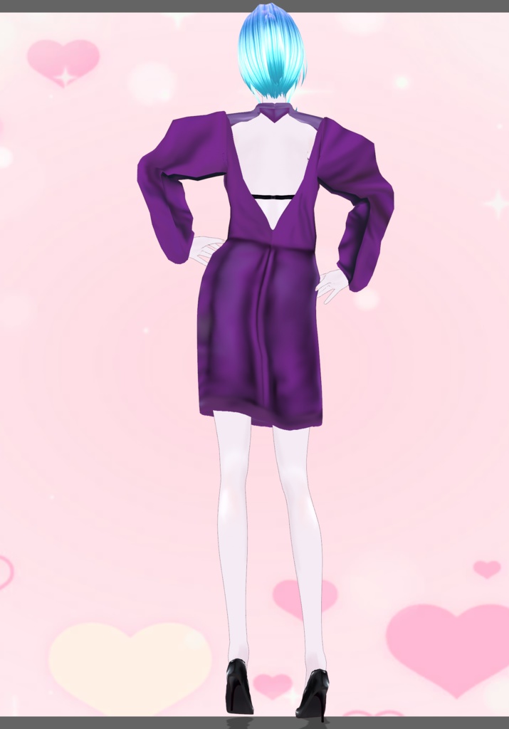 80s Purple Power Dress