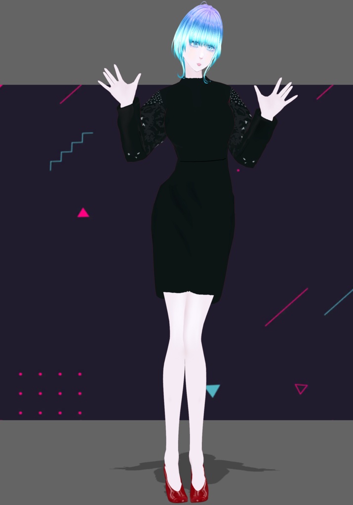 PowerDress Laceback w studdedSleeves Updated