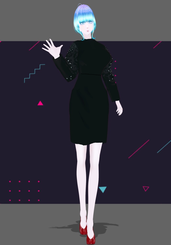 PowerDress Laceback w studdedSleeves Updated