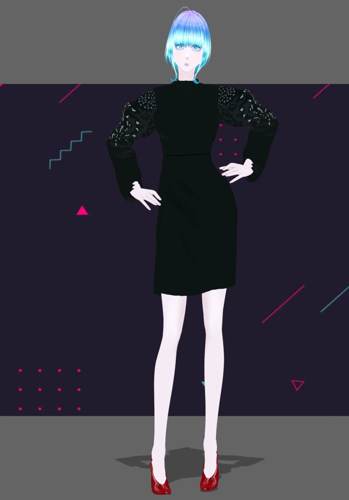 PowerDress Laceback w studdedSleeves Updated