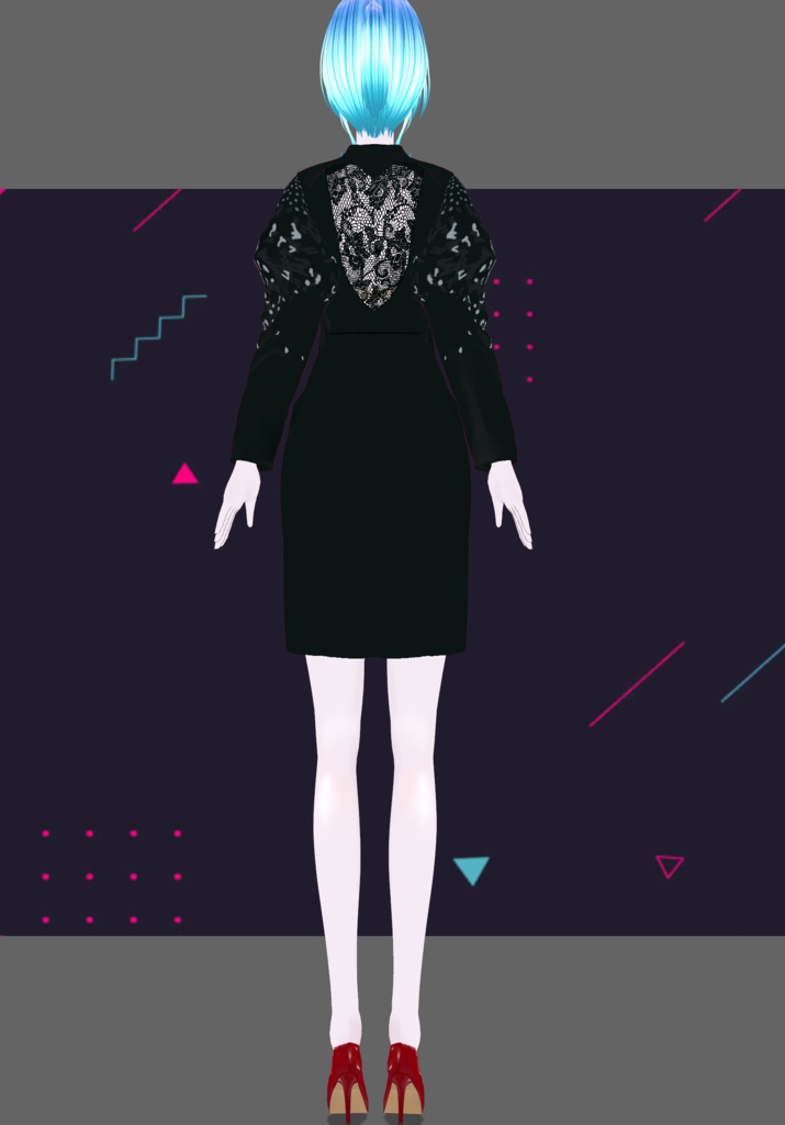 PowerDress Laceback w studdedSleeves Updated