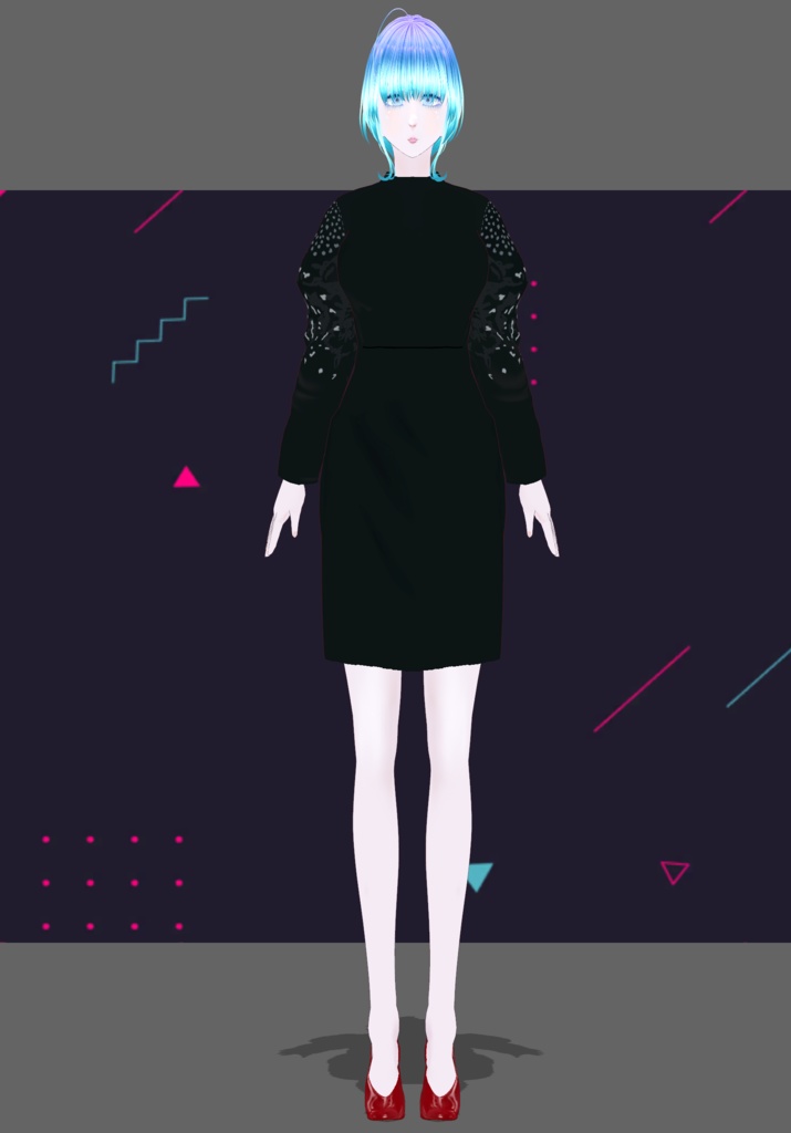 PowerDress Laceback w studdedSleeves Updated