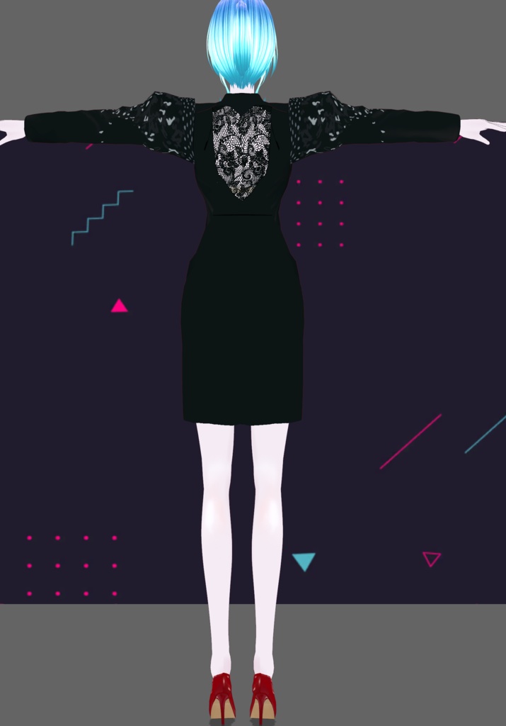 PowerDress Laceback w studdedSleeves Updated