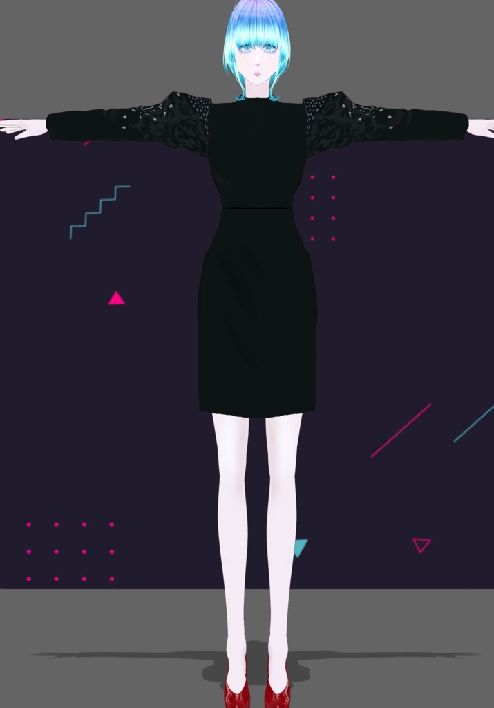 PowerDress Laceback w studdedSleeves Updated