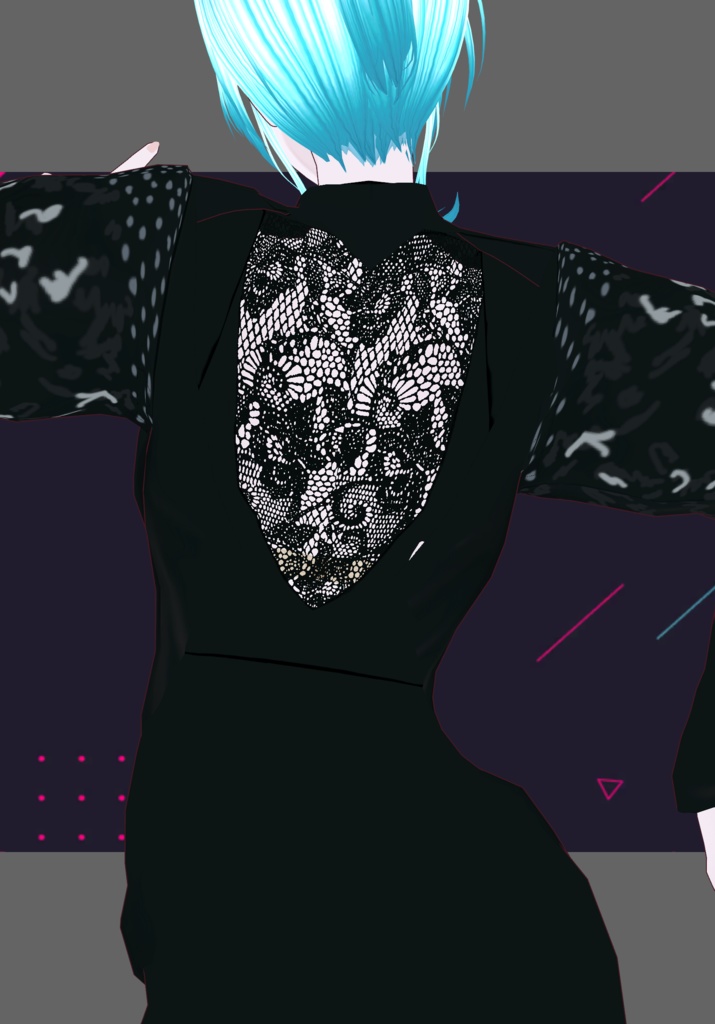 PowerDress Laceback w studdedSleeves Updated