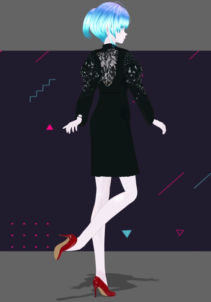 PowerDress Laceback w studdedSleeves Updated