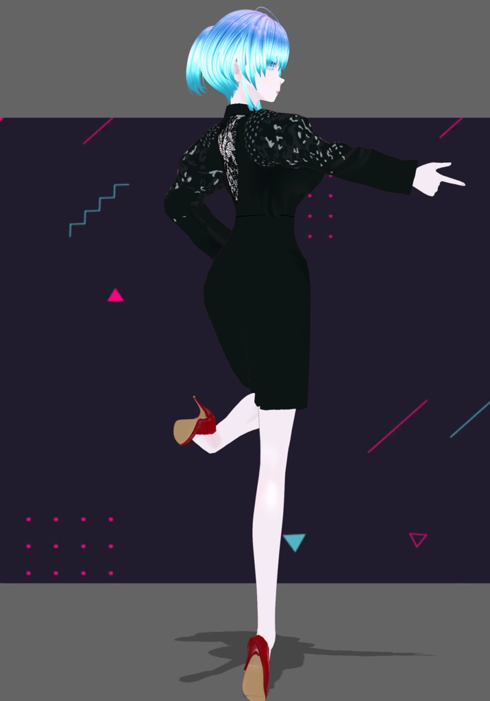 PowerDress Laceback w studdedSleeves Updated