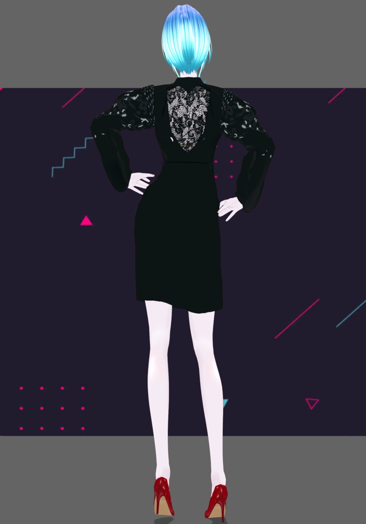 PowerDress Laceback w studdedSleeves Updated