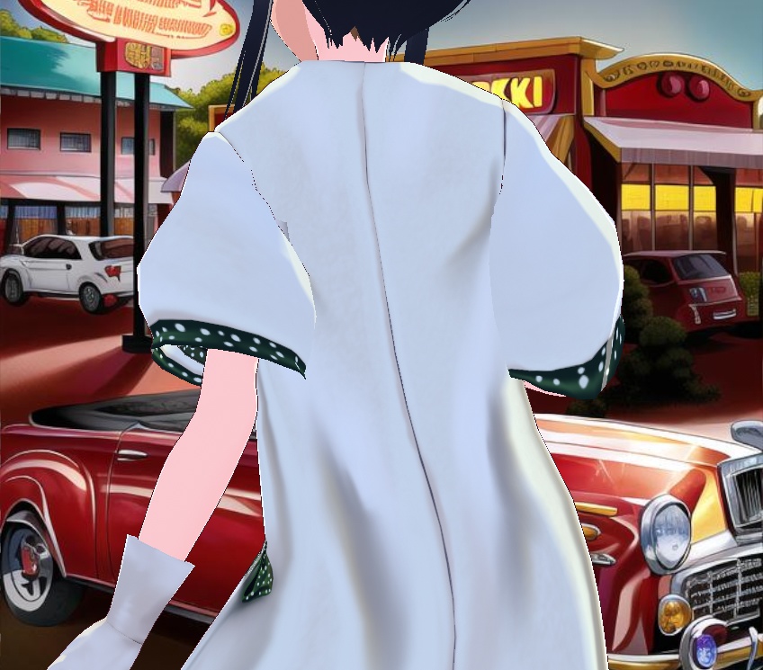 Dome sleeves 1950s vintage coat in cream and green polka dots