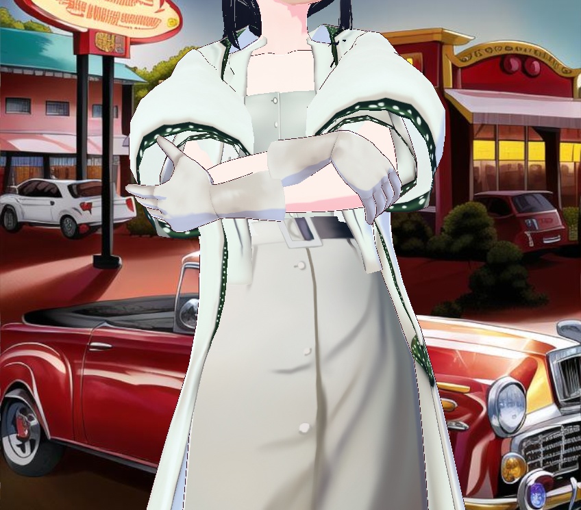 Dome sleeves 1950s vintage coat in cream and green polka dots