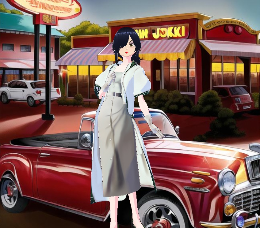 Dome sleeves 1950s vintage coat in cream and green polka dots