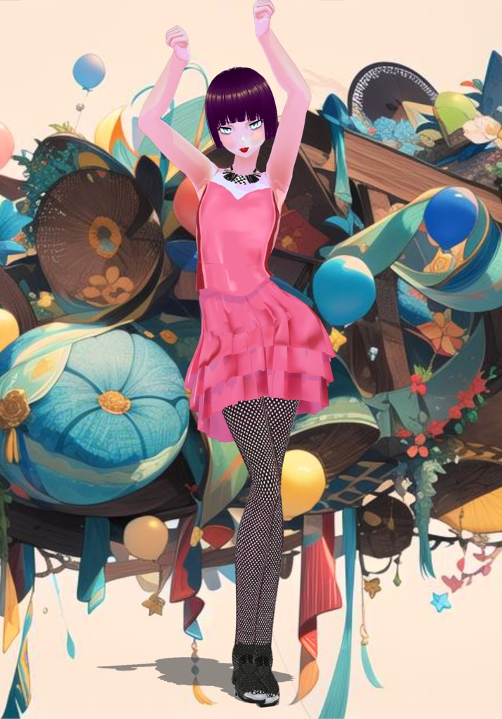 Retro 80s Race Flag Necklace