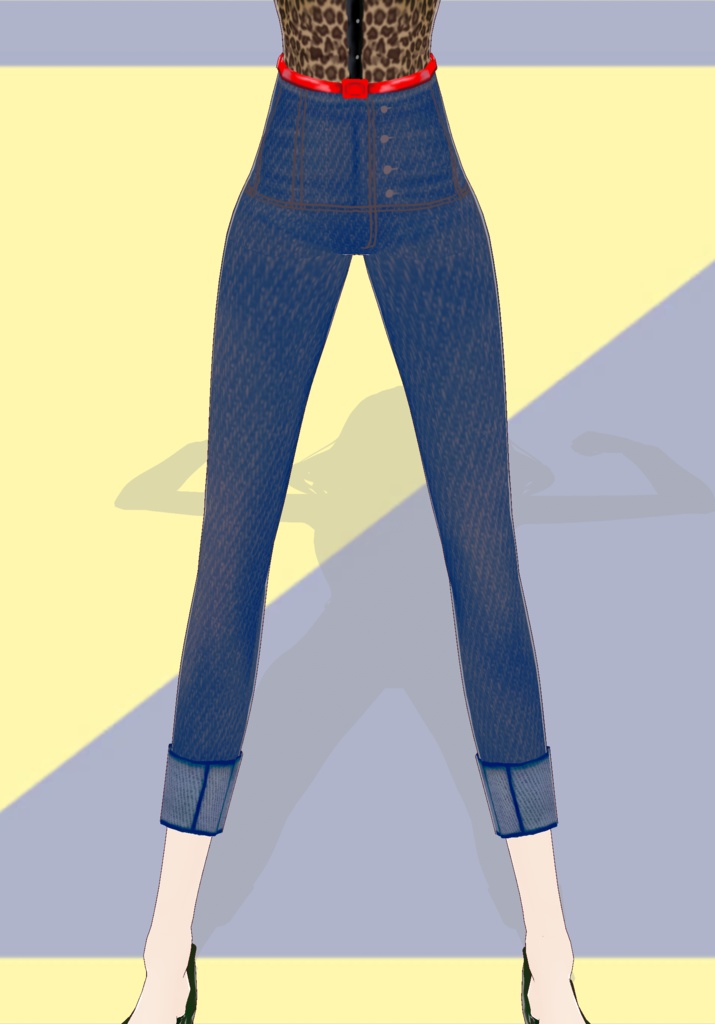 High Waisted 50s Jeans with belt