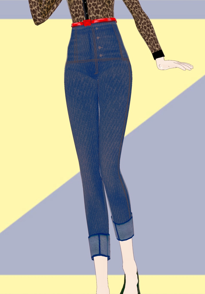 High Waisted 50s Jeans with belt