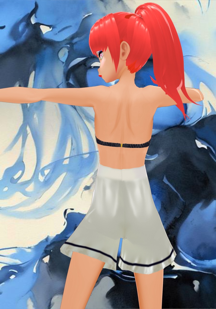 Vintage 80s Two Piece Swimsuit Nautical White Shorts