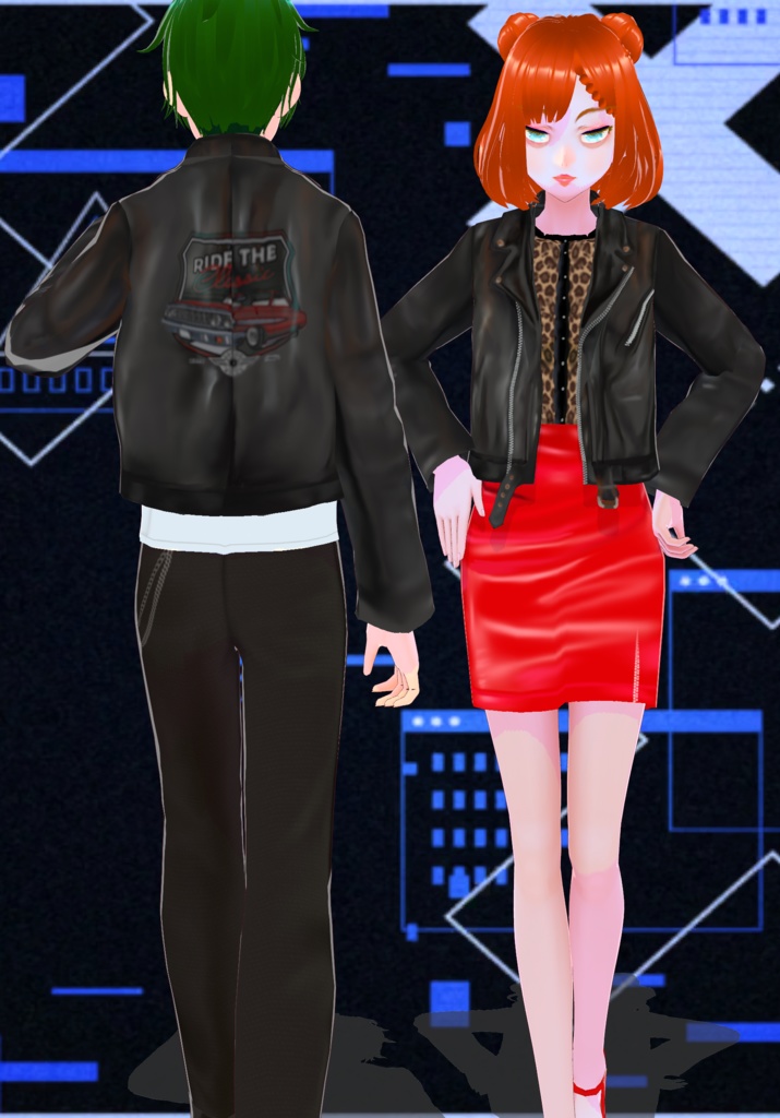 Rockabilly Leather Logo Jacket Unsex