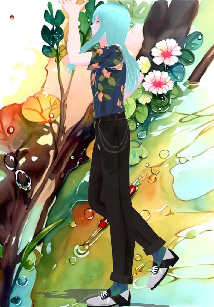 Mens Cabana Shirt with Tee Retro Miami Style- Tuck/Untuck