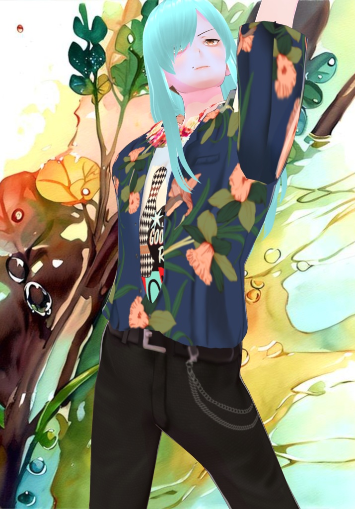 Mens Cabana Shirt with Tee Retro Miami Style- Tuck/Untuck