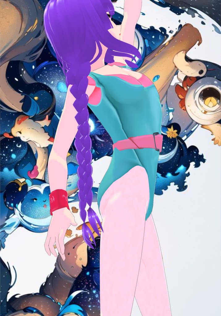 Turquoise Aerobics 80s Outfit Set