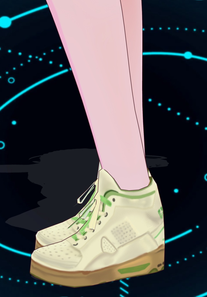 LA Gear 80s Aerobics Sneakers Cream/Green