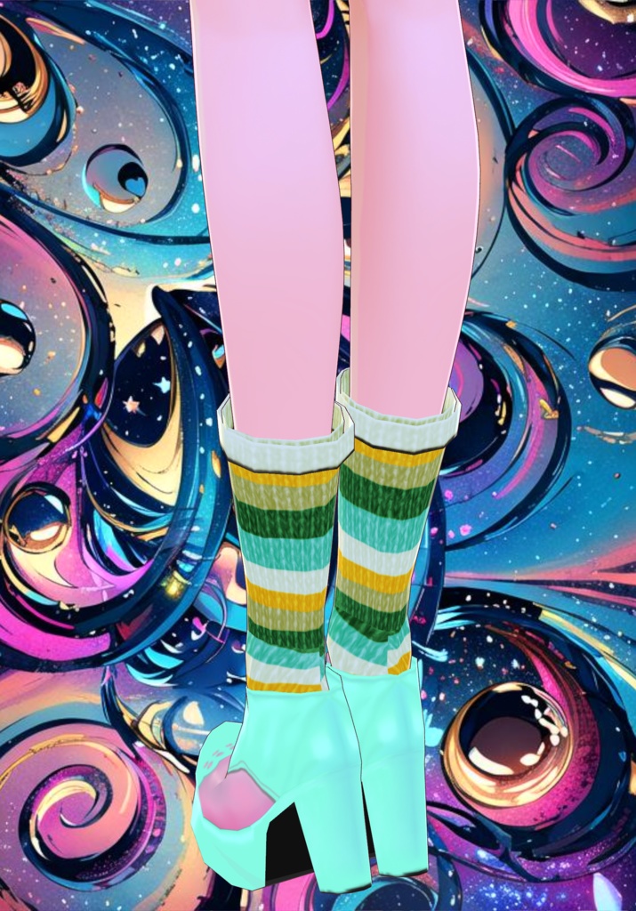 So Baby Connies 70s Platform Shoes with Knit Socks B/P