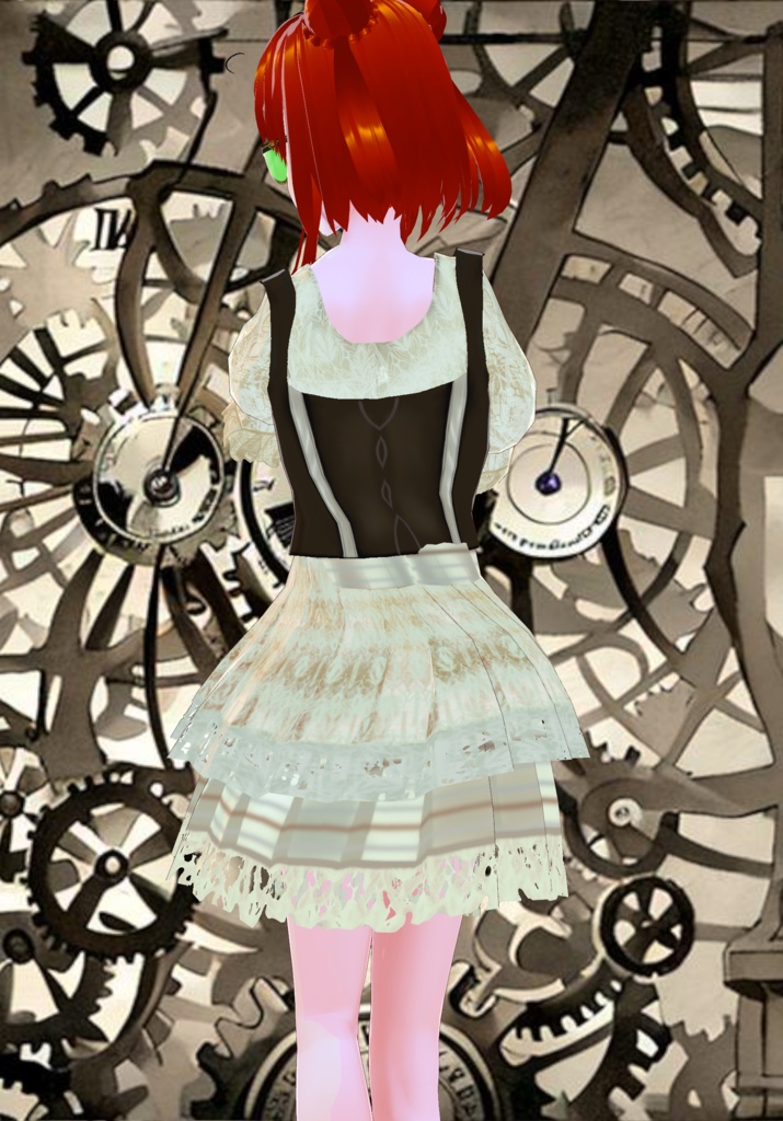 Cream Lace Wire Steampunk Set. Victorian Era