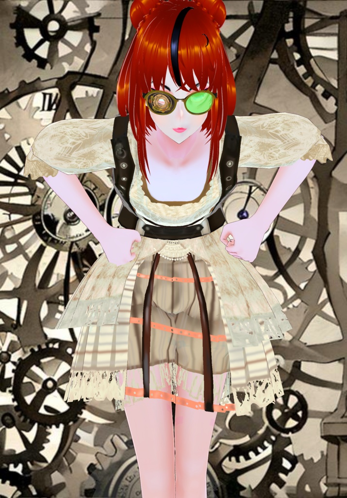 Cream Lace Wire Steampunk Set. Victorian Era