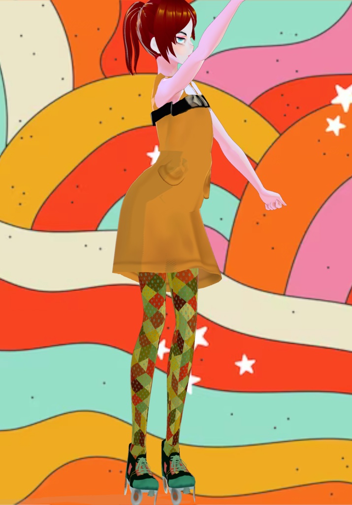 Free 60s Mod Yellow Dress & Geometric Leggings Limited Quantity