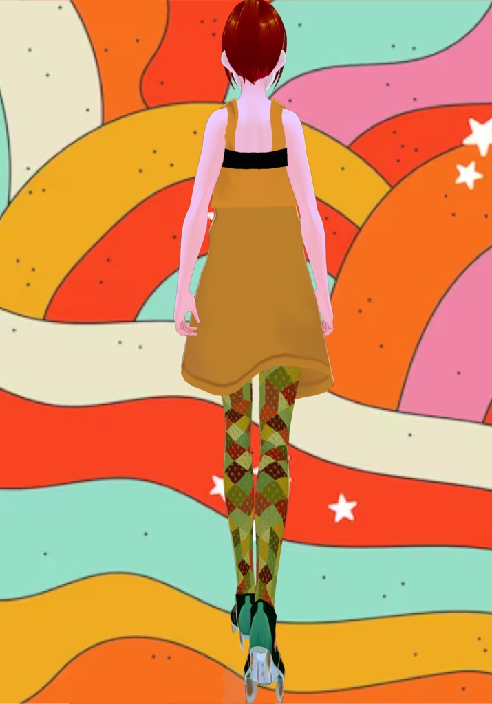 Free 60s Mod Yellow Dress & Geometric Leggings Limited Quantity