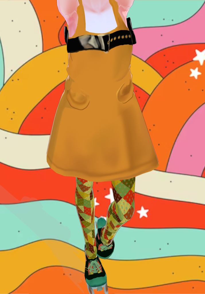 Free 60s Mod Yellow Dress & Geometric Leggings Limited Quantity
