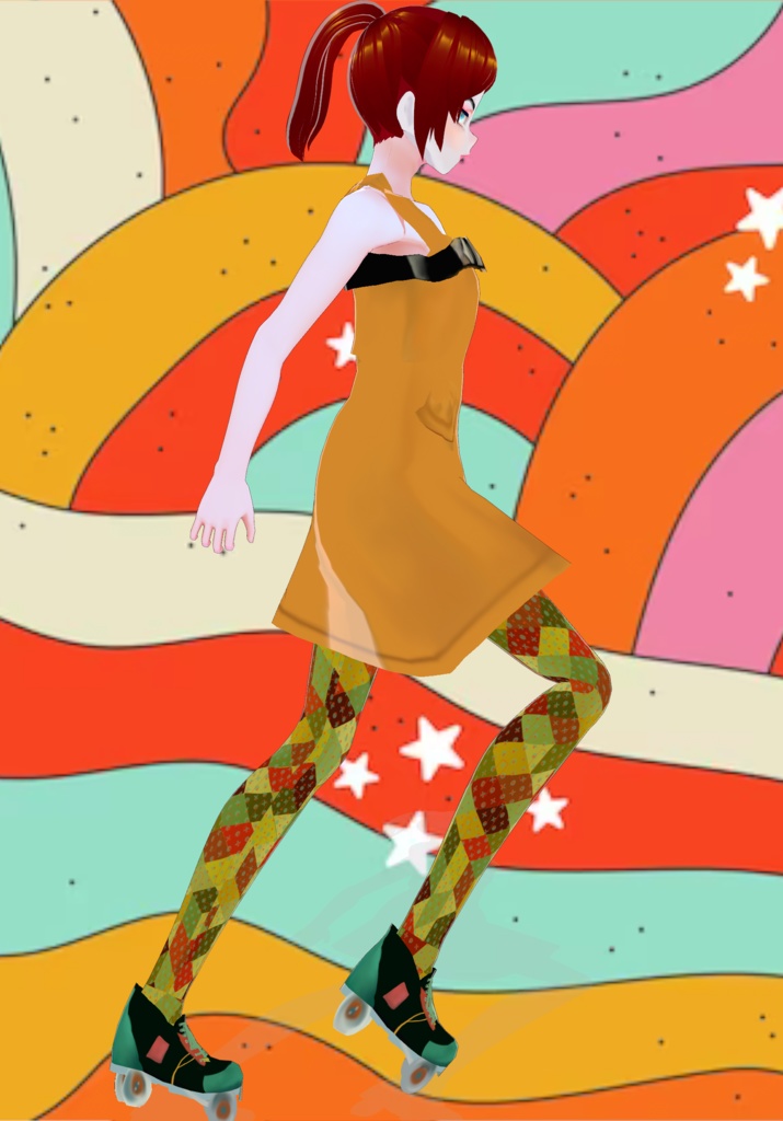 Free 60s Mod Yellow Dress & Geometric Leggings Limited Quantity