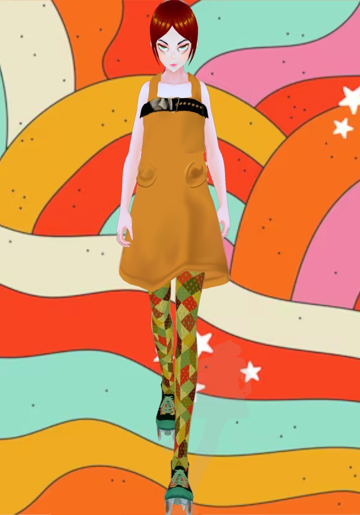 Free 60s Mod Yellow Dress & Geometric Leggings Limited Quantity