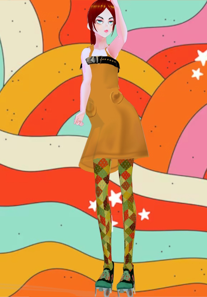 Free 60s Mod Yellow Dress & Geometric Leggings Limited Quantity