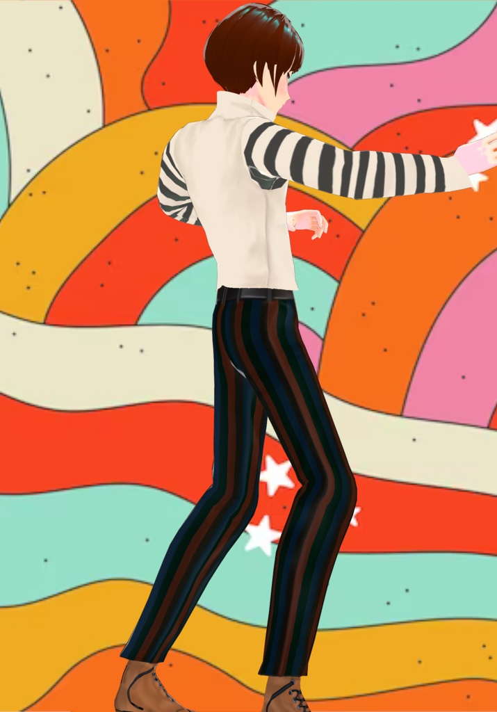 Free Bullseye Mod Roll Neck Sweater W/ Stripe Pants Limited Quantity