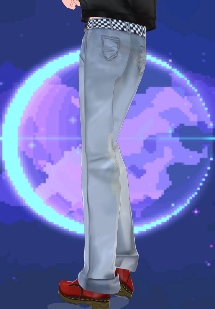 Bleached StoneWashed Ripped Baggie Jeans Set 90s Grunge Fashion