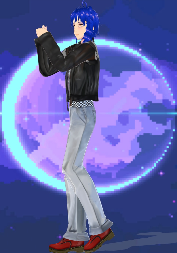 Bleached StoneWashed Ripped Baggie Jeans Set 90s Grunge Fashion