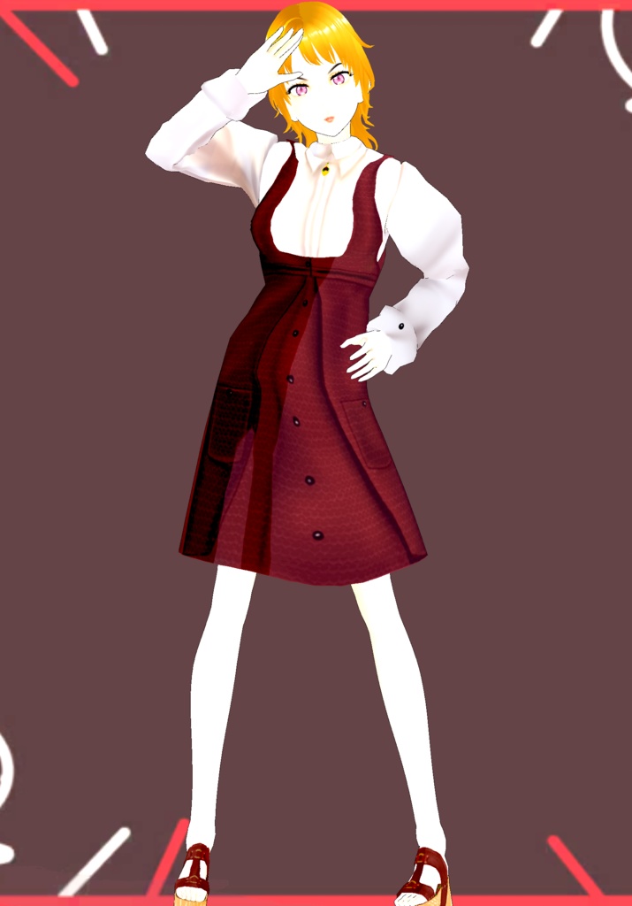 Corduroy Romper Dress Set with Platform Shoes Vintage 70s