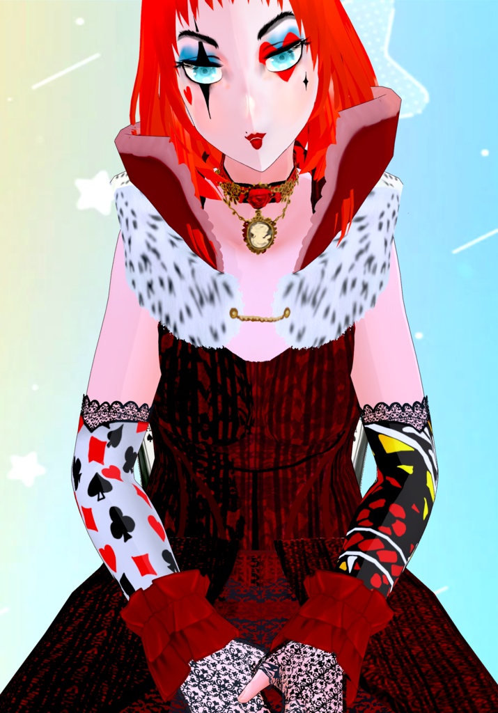 Queen of Hearts (Alice In Wonderland) Vintage Fairytale (Lolita/Victorian/SteamPunk