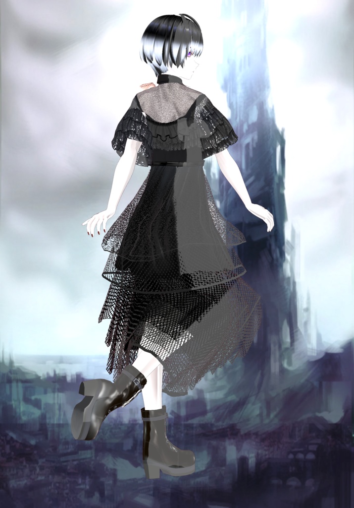 Wednesday Addams Cosplay Vintage Tv Series Lolita/Gothic