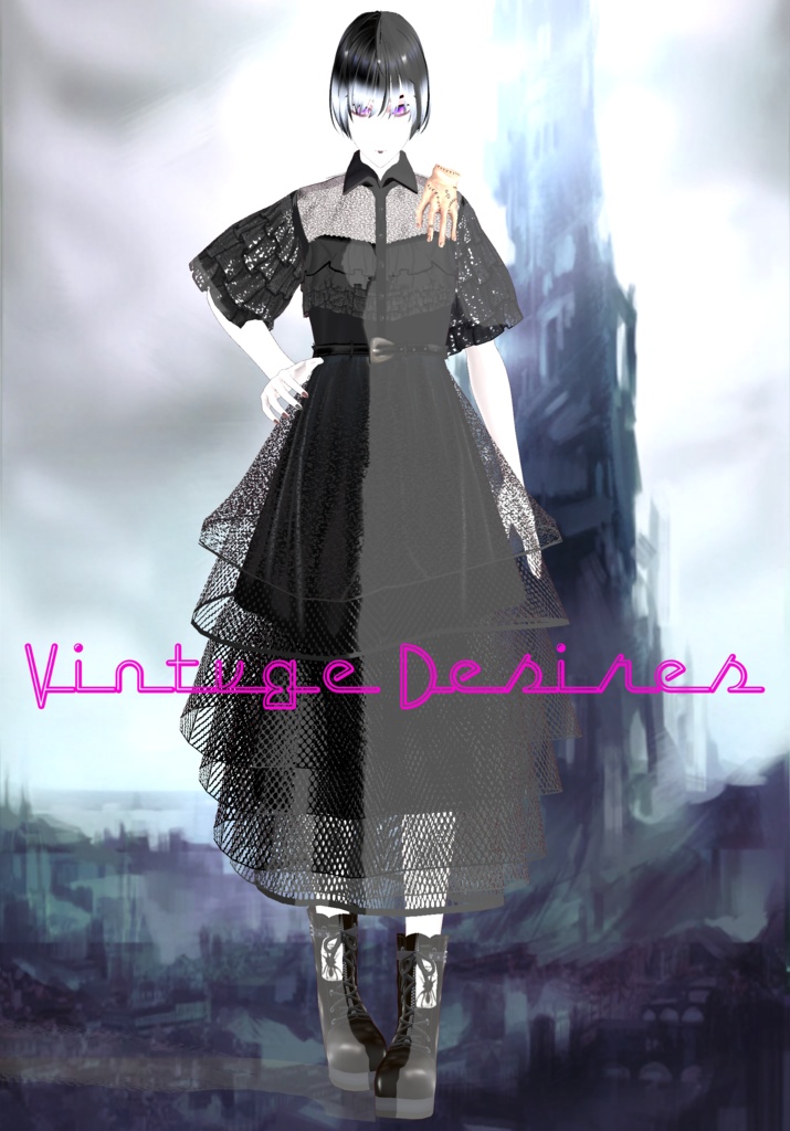 Wednesday Addams Cosplay Vintage Tv Series Lolita/Gothic