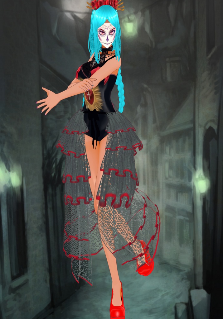 Day of the Dead Sexy Costume (Dia de Los Muertos) Vintage Holidays