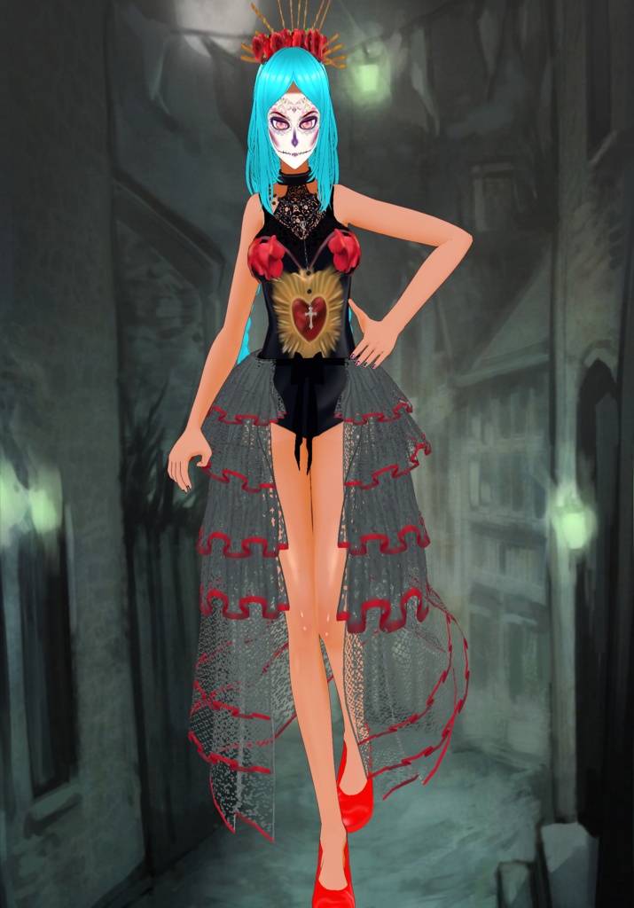 Day of the Dead Sexy Costume (Dia de Los Muertos) Vintage Holidays