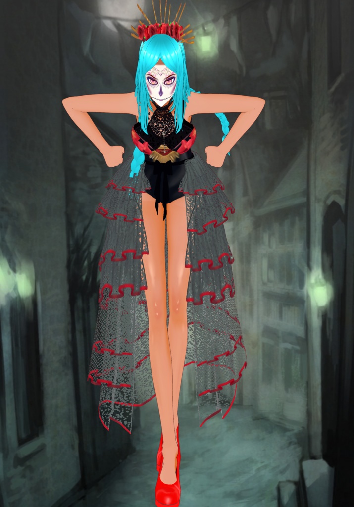 Day of the Dead Sexy Costume (Dia de Los Muertos) Vintage Holidays