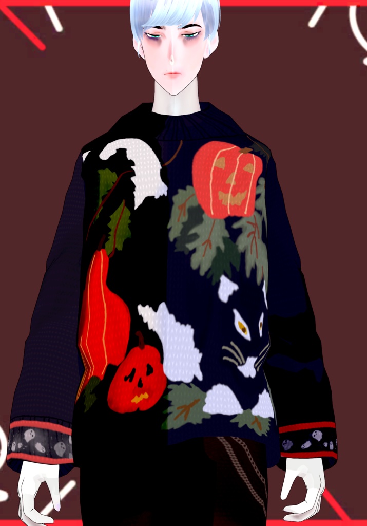 Halloween Sweaters Set Vintage 80s/90s "Ugly" sweaters fashion