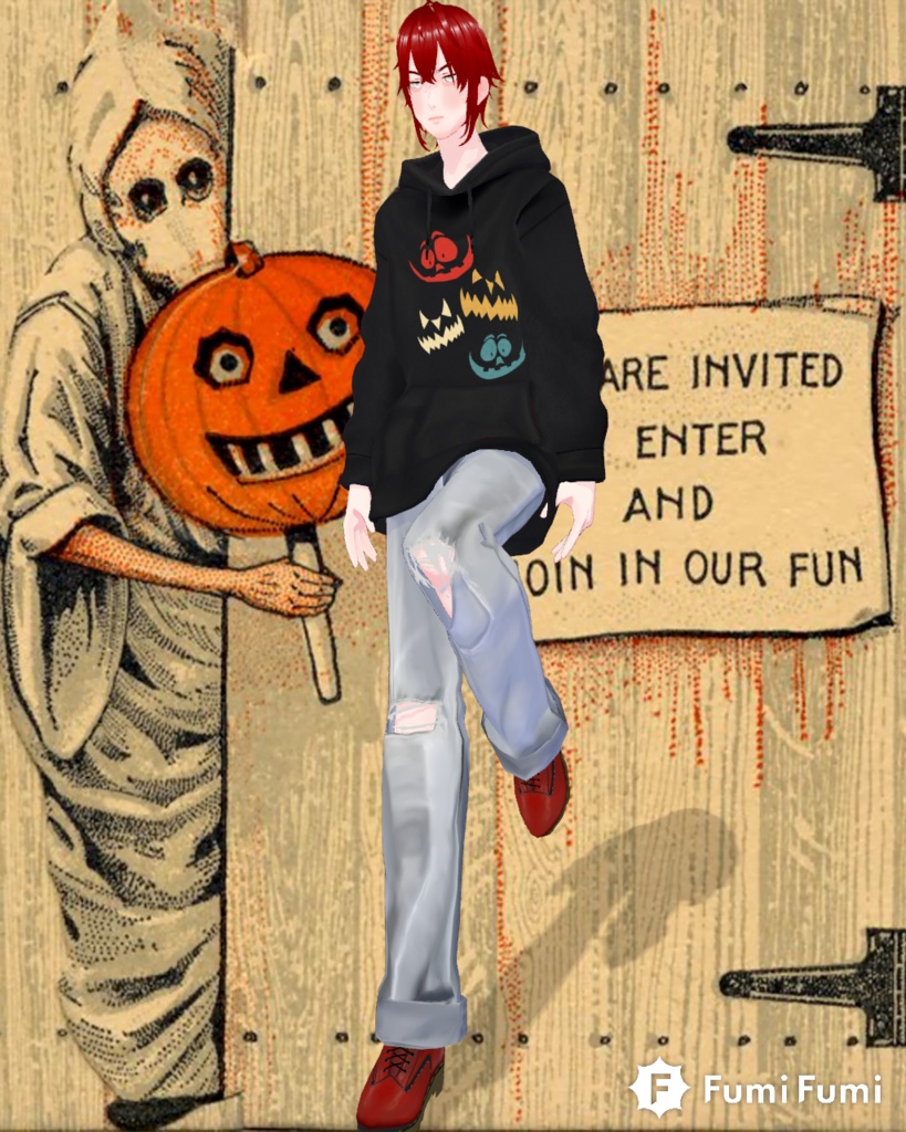 Free Pumpkin mouths Halloween Hoodie Unisex Vintage 90s Grunge